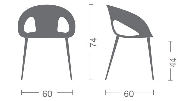 Стул с подлокотниками с открытой спинкой Kastel Krizia ARCH-00077511 - Вид №1