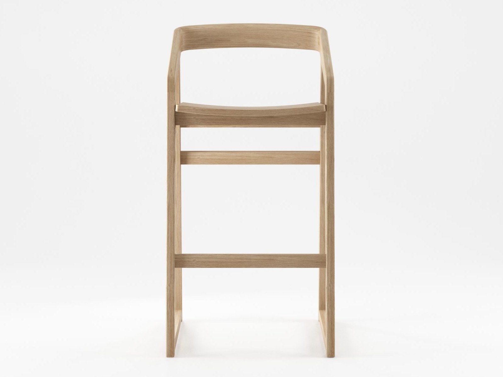Твердый деревянный барный стул с подставкой для ног KARPENTER Experience ARCH-00141357 - Вид №5