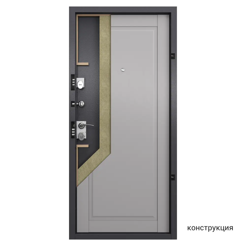 Дверь входная металлическая Страйд Пьемонт 950 мм левая цвет серый TOREX STLM-2114449 - Вид №13
