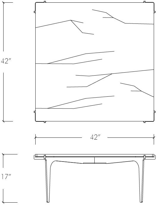 GABRIEL SCOTT Квадратный мраморный журнальный столик для гостиной Prong sun-id-1442144 - Вид №1