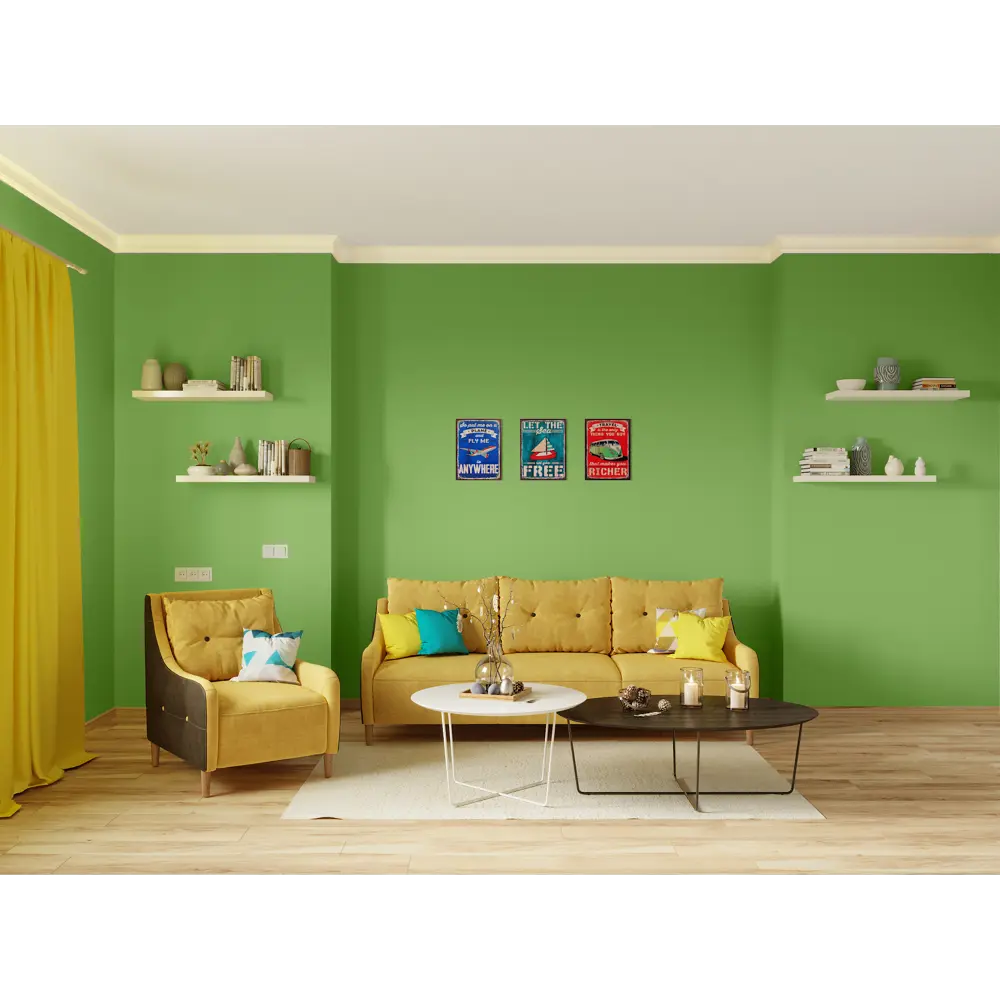 Краска для стен и потолков Trend Farbe цвет Зеленое яблоко 2.5 л 81970834 STLM-2149153 Dufa  - Вид №4
