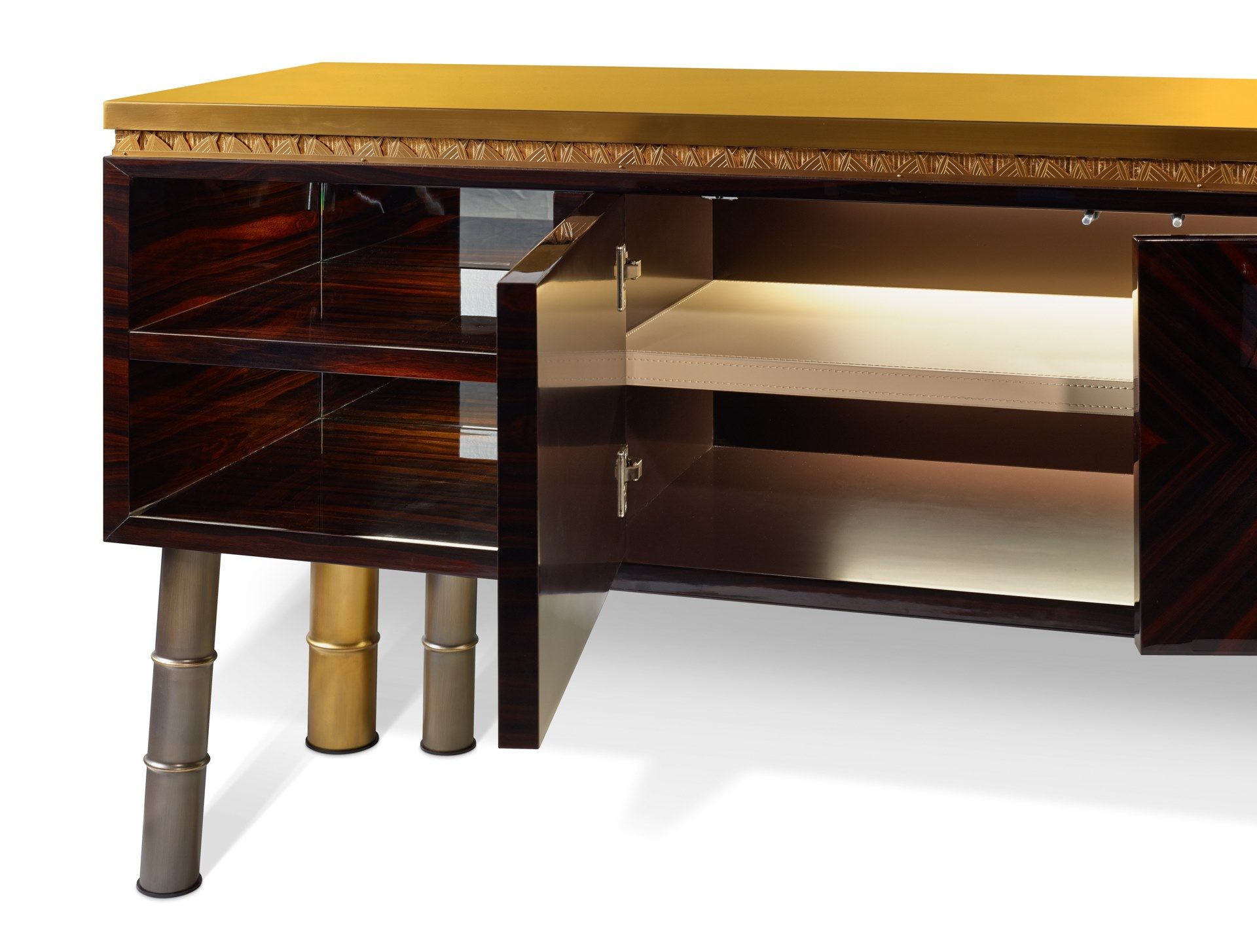 Шкаф из черного дерева со встроенным освещением Sicis Siam ARCH-00052868 - Вид №4