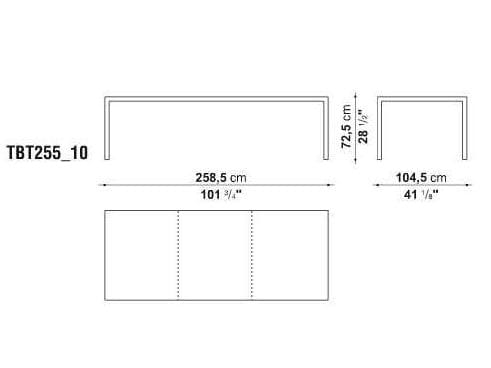 Прямоугольный стальной стол B&B Italia THE TABLE ARCH-00128388 - Вид №5