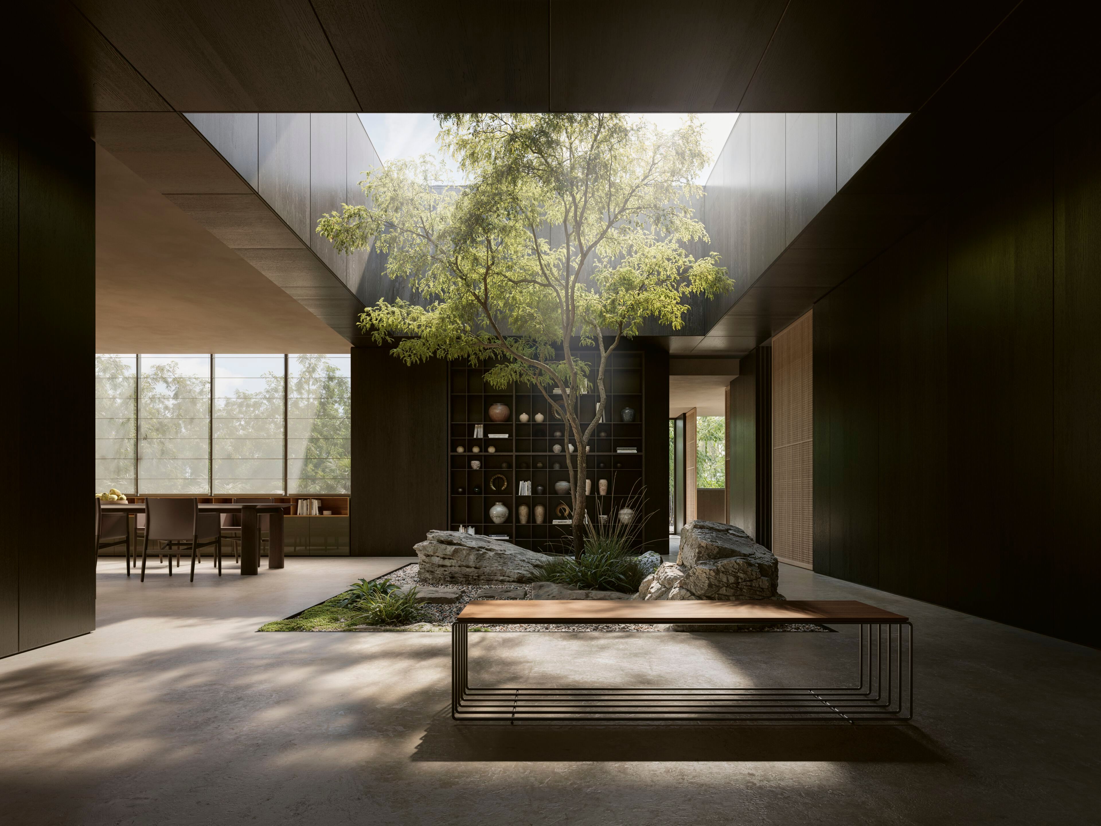 Деревянный прямоугольный журнальный столик Lema Fence ARCH-00112211 - Вид №3