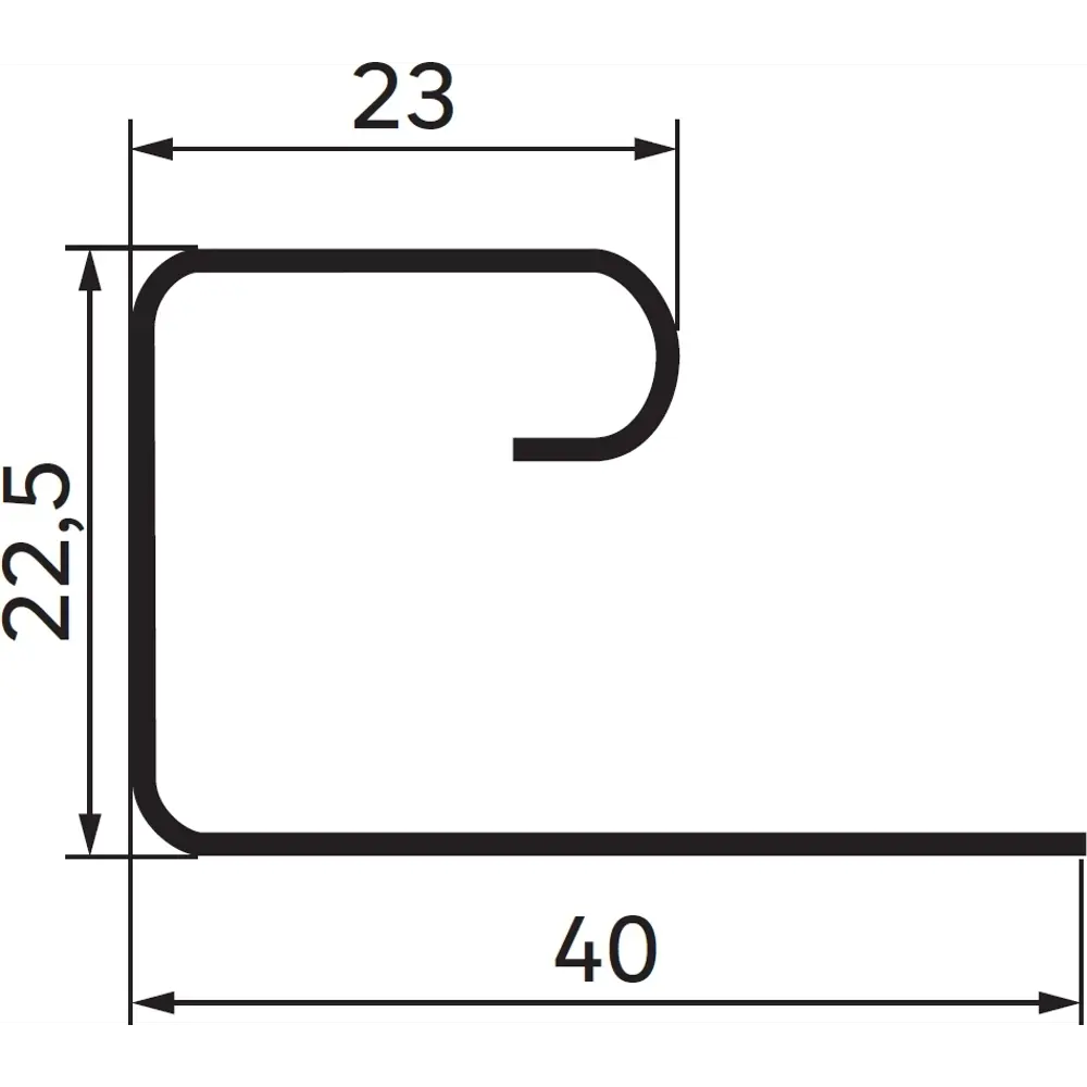 J-профиль ARTENS 3000 мм цвет бежевый STLM-2066928 - Вид №1