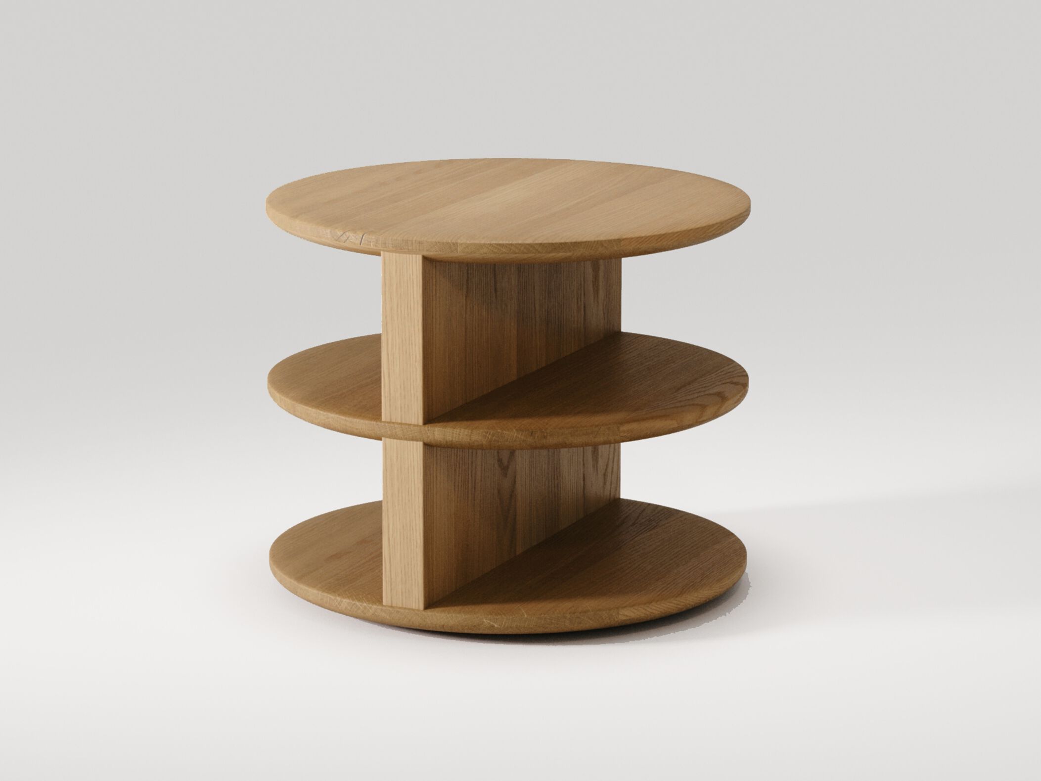 Журнальный столик / тумбочка из дуба Wewood TRIPLEX ARCH-00057234