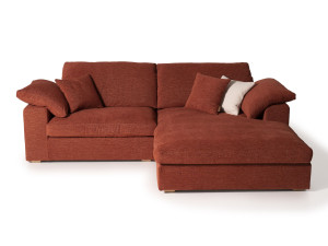 Тканевый диван с полуостровом