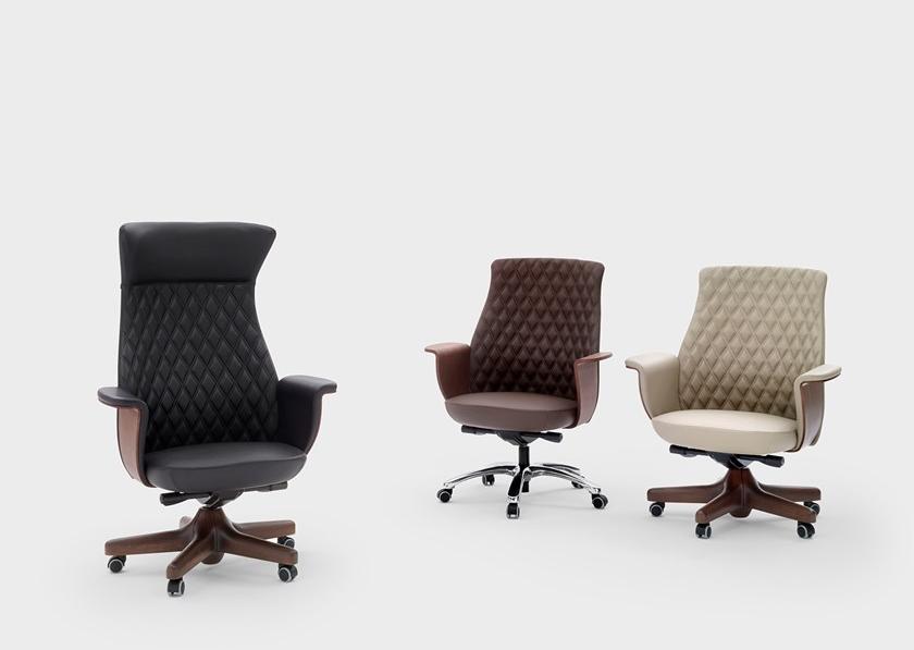 Viganò Кожаное кресло для руководителя со средней спинкой Charme sun-id-1465476 - Вид №4