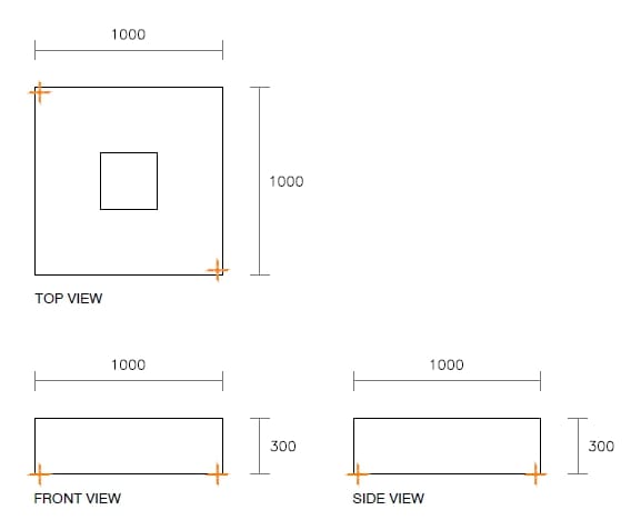 Скамейка из армированного волокном бетона со встроенной сеялкой SIT SQUARE ARCH-00145633 - Вид №8