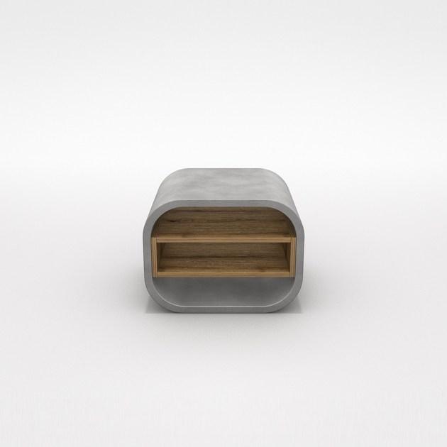 CO33 Прикроватная тумба из бетона и дуба Opus O60rq - Вид №3