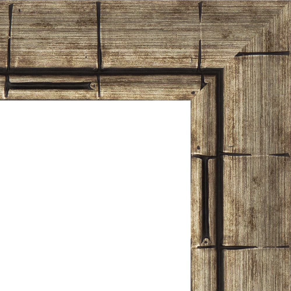 BY 6347 Зеркало напольное с гравировкой в багетной раме - серебряный бамбук 73 mm EVOFORM Exclusive-G floor - Вид №5