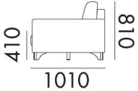 Grado Design 2-х местный модульный диван из ткани Pent Pen-sf-g01 - Вид №6