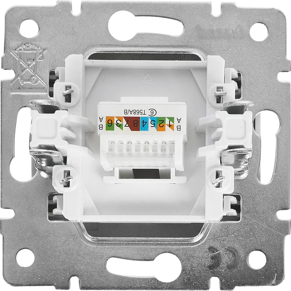Розетка компьютерная встраиваемая Lezard Karina cat 6 цвет белый STLM-2176020 - Вид №3