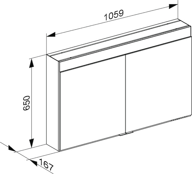 21552171301 Зеркальный шкаф KEUCO Edition 400 - Вид №3