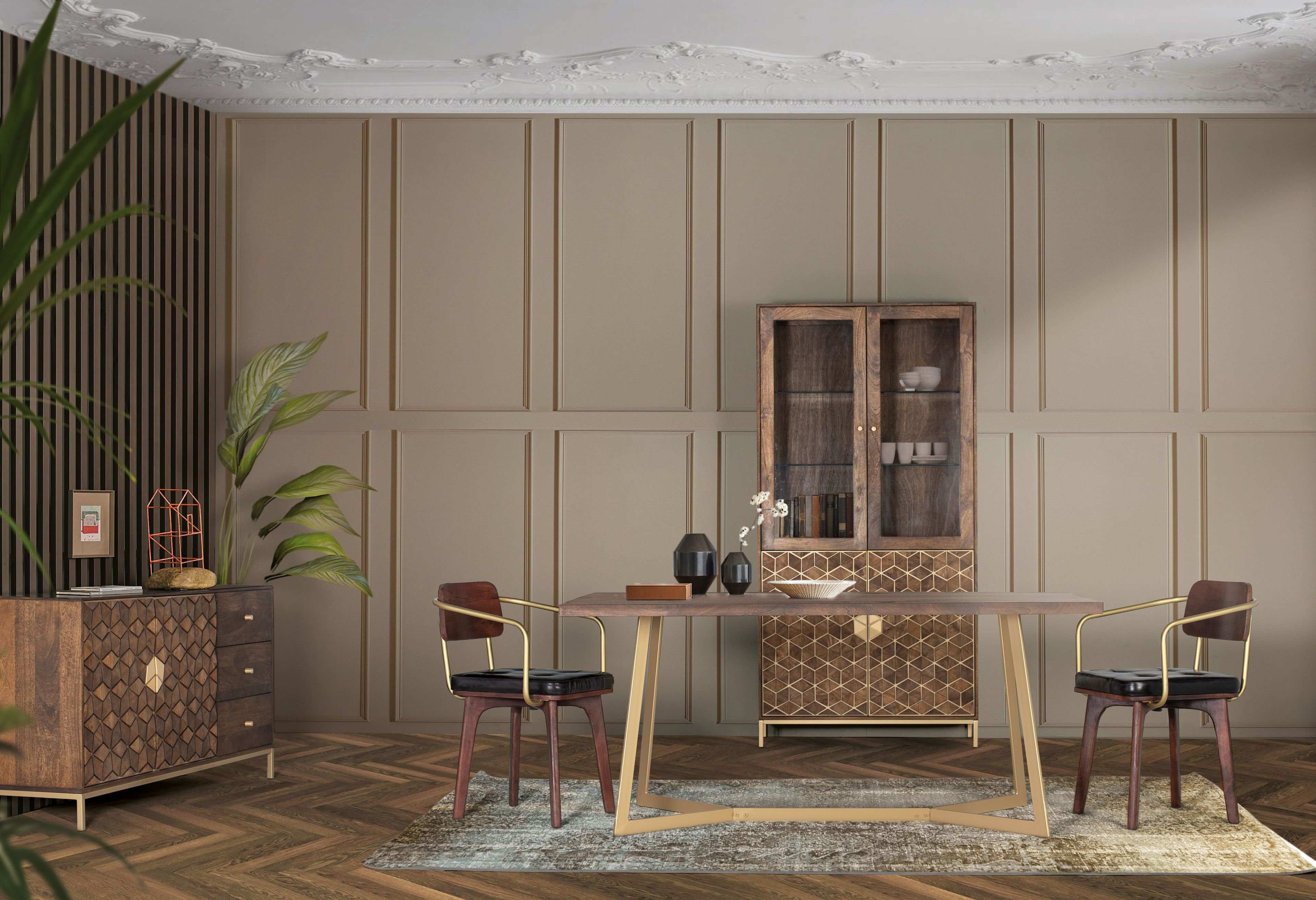 Шкаф из манго с выдвижными ящиками и распашными дверцами Giner y Colomer Bora Bora ARCH-00084177 - Вид №4