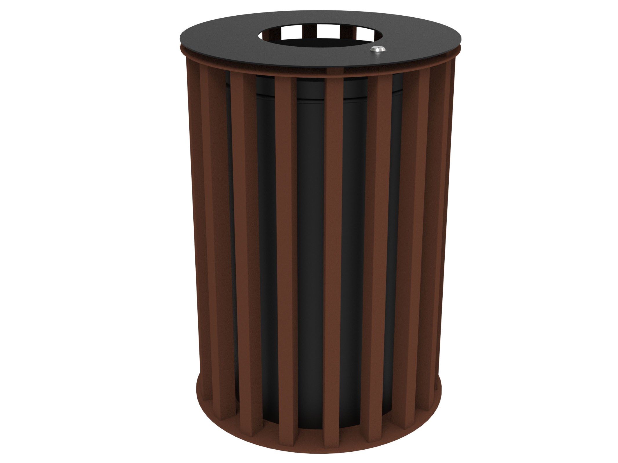 Оцинкованная стальная корзина для мусора с крышкой Lazzari Динамо ARCH-00087800 - Вид №28