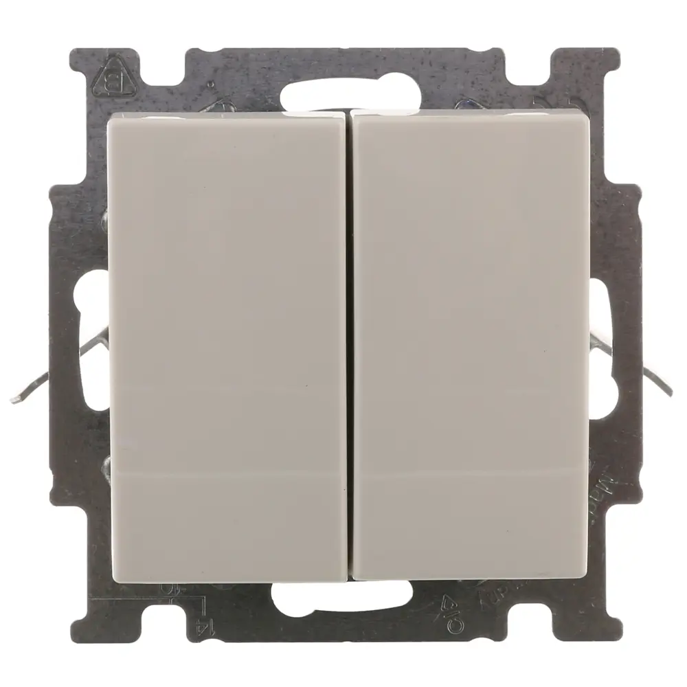 Выключатель встраиваемый ABB Basic 55 2 клавиши, цвет белый Basic55 STLM-2127049