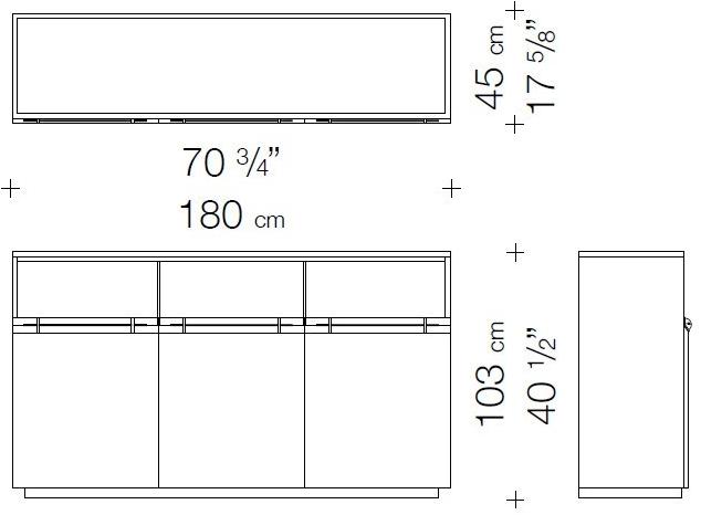 Garbarino Комод с распашными дверцами Asta Asta 3p - Вид №2