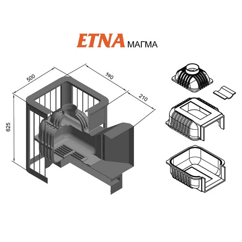 Печь каменка для бани Этна Магма 24 (ДТ-4) 4654 - Вид №1