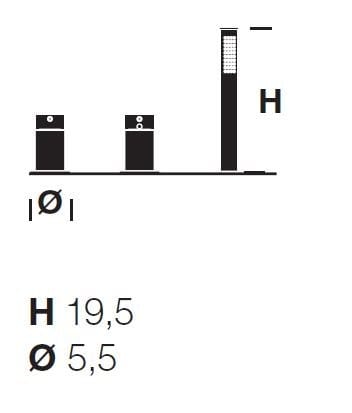 Набор из нержавеющей стали с 3 отверстиями с переключателем Rexa MAE ARCH-00049830 - Вид №2