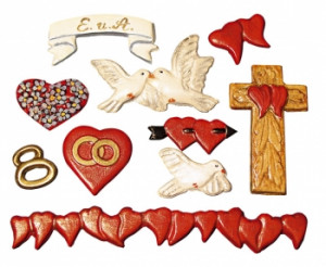 3639200 Форма для литья: Сердце, 10 видов , 2-14 см Rayher