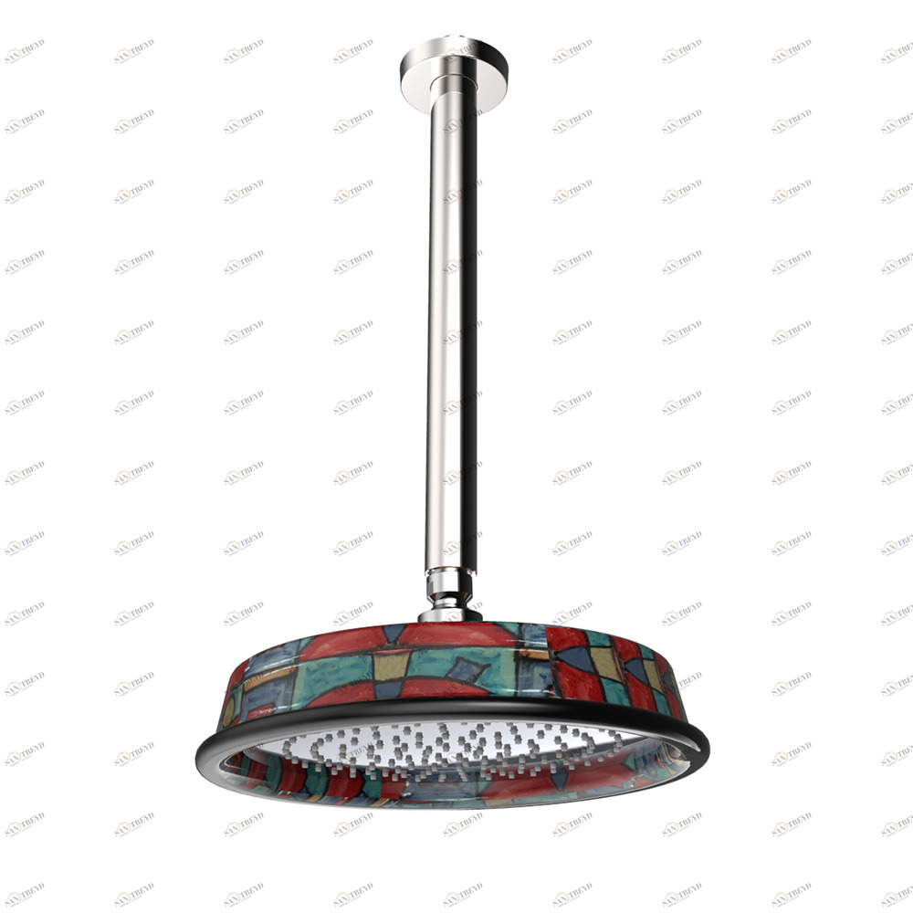 Graffio Круглая душевая лейка Ø 250 мм с потолочным держателем 300 мм. CI806 