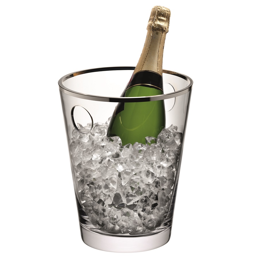 Ведерко для льда 24,5 см с отделкой платина savoy LSA INTERNATIONAL SAVOY 00-3863247 Прозрачный - Вид №4