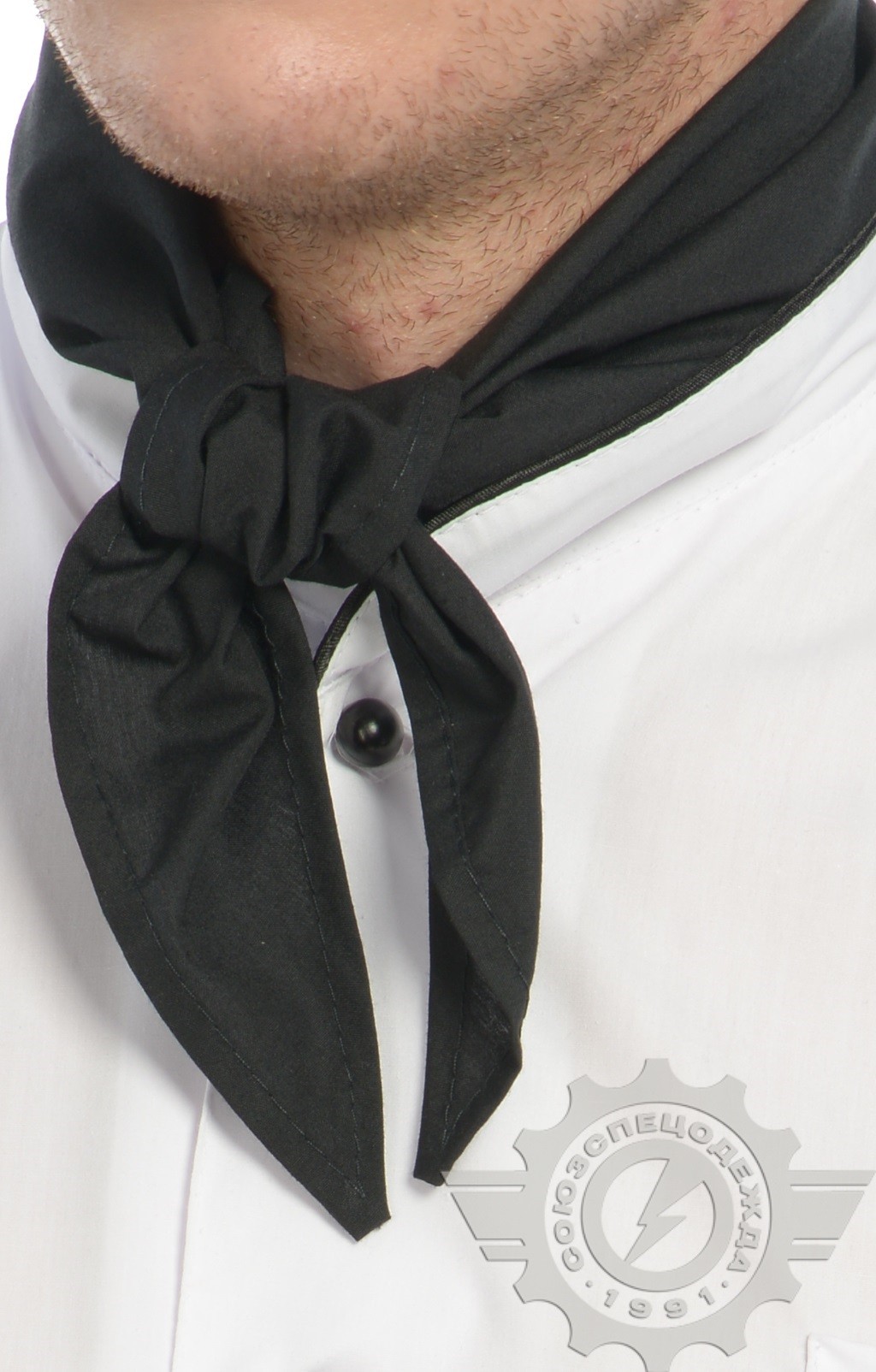 59574 Косынка ткань "Тиси" черная  Повар  размер Спецодежда  - Вид №2