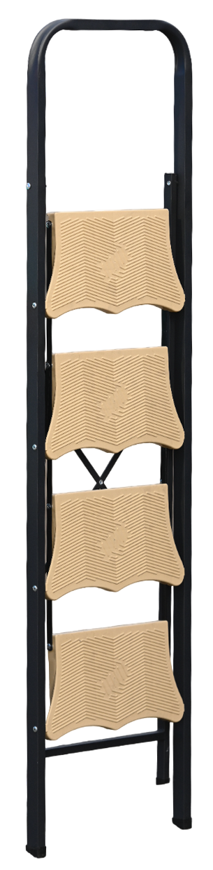 Стремянка c широкими пластиковыми ступенями ALUMET MKP 804 - Вид №2