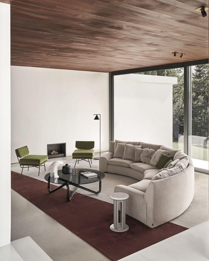 arflex Изогнутый диван из ткани sun-id-1362624 - Вид №4