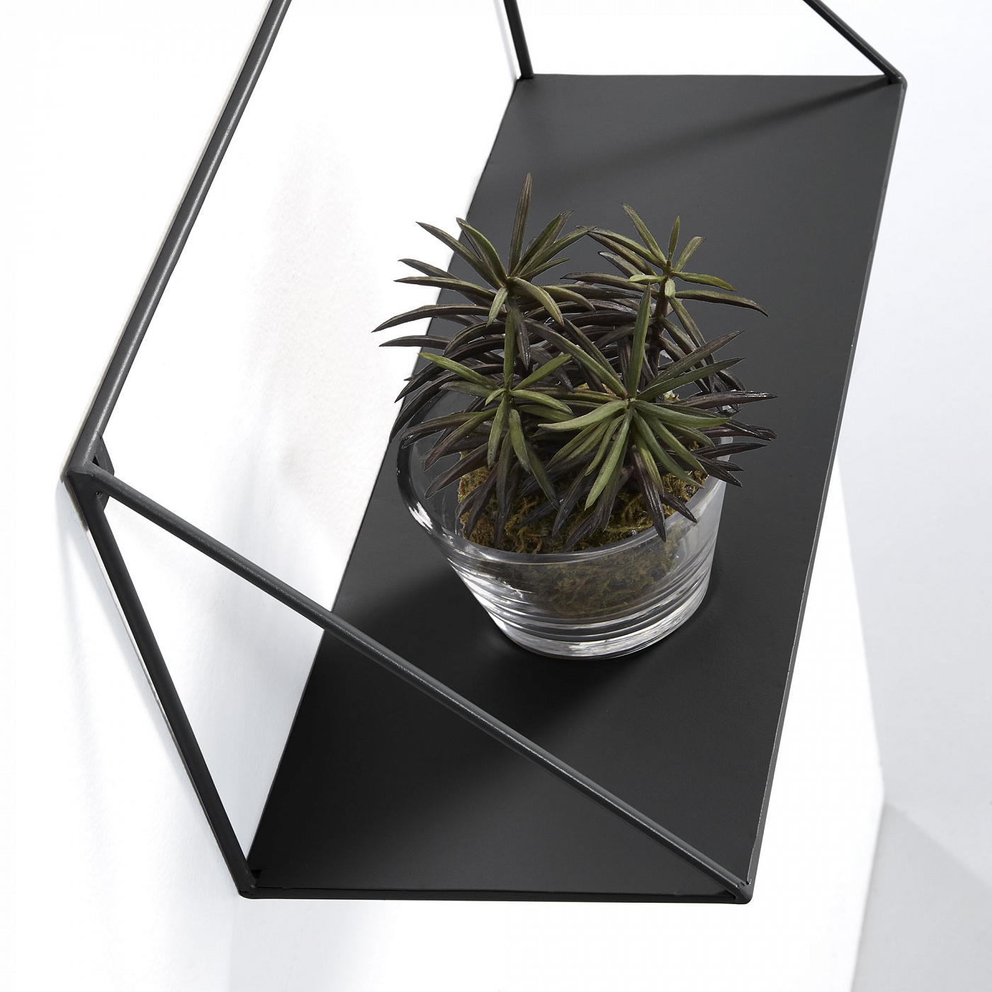 054484 Настенная полка Upp металлическая черная La Forma Teg  - Вид №1