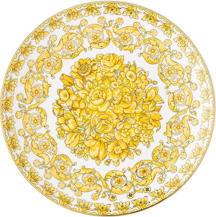 10649005 Rosenthal Versace Тарелка закусочная Rosenthal Versace Медуза Рапсодия 21см, фарфор Фарфор 