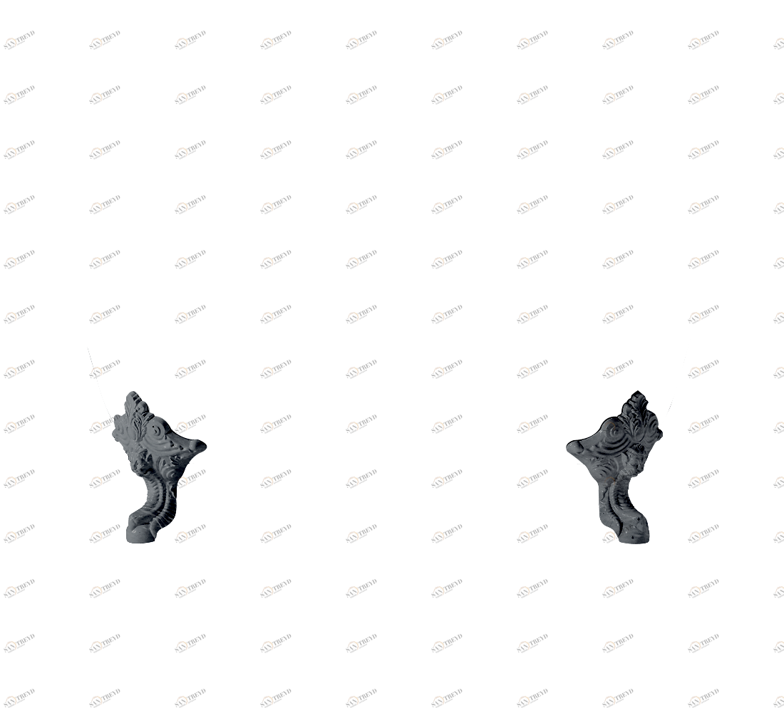 Gentry Home Bexley Cast iron bathtubs with feet Серебряный лист GH101995 