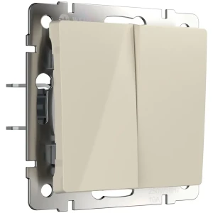 Выключатель Werkel двухклавишный глянцевый слоновая кость 85539934