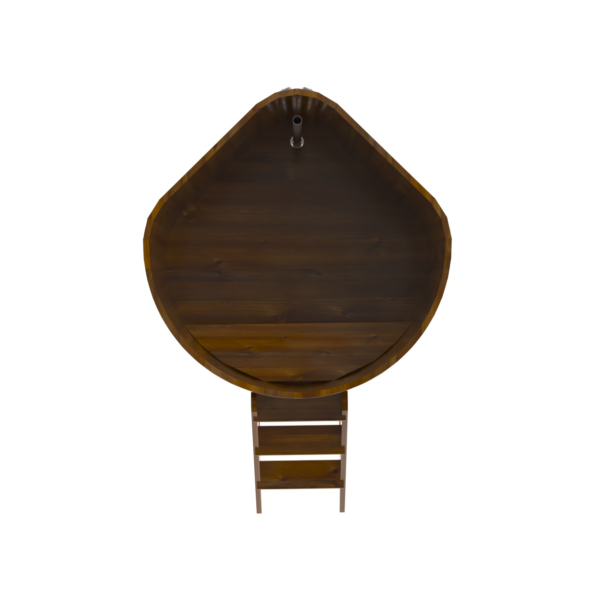 2315 Купель угловая из лиственницы Рустик 1,19х1,19х1,2 морёная Alyarus  - Вид №5