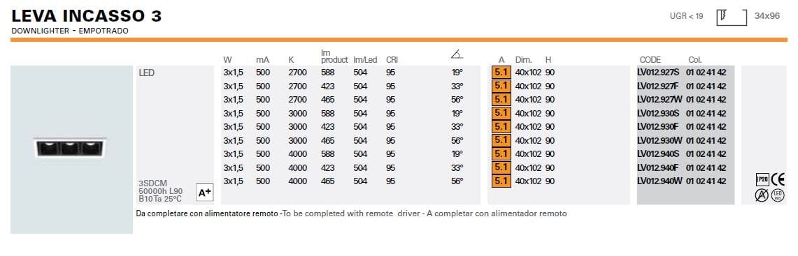 Несколько светодиодных утопленных прожекторов Lucifero's LEVA ARCH-00046791 - Вид №16