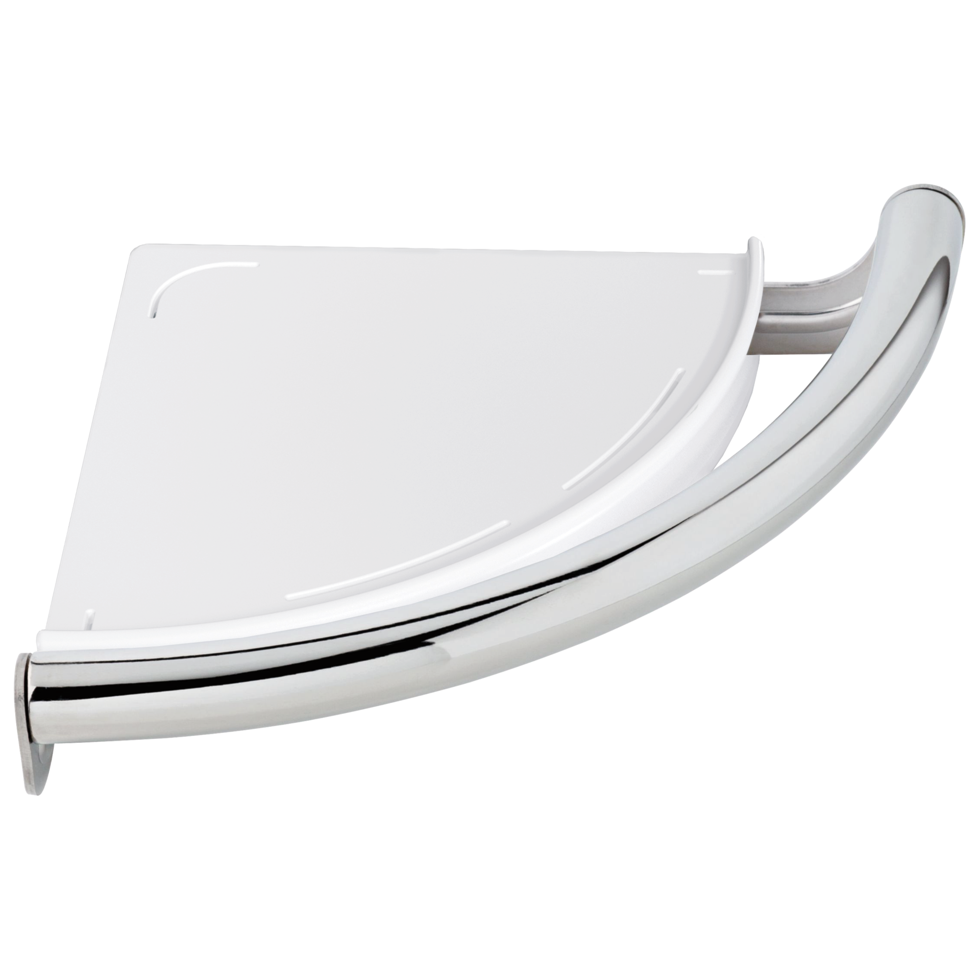 41516 Современная угловая полка с вспомогательной планкой Delta Faucet Décor Assist Хром 