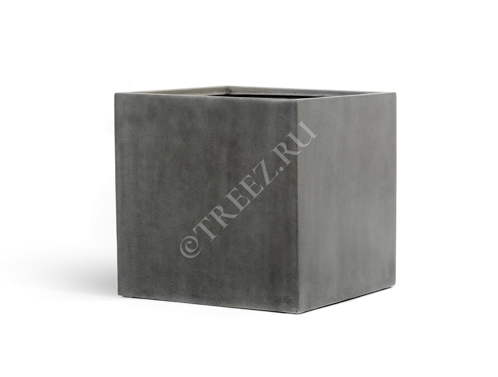 41.3317-02-005-GR/XL-40 Кашпо  Effectory - серия Beton - Куб (без вставок) - Тёмно-серый бетон Цветочная коллекция  - Вид №4