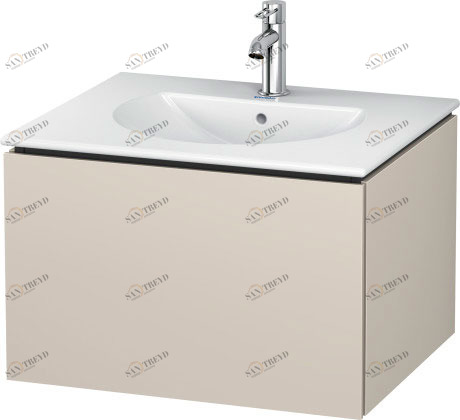 LC616109191 Тумбочка подвесная L-Cube #LC6161 620 x 514 мм Серо-коричневый декор Duravit