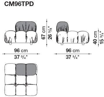 B&B Italia Модульный модульный диван с тафтингом из ткани Camaleonda sun-id-1507570 - Вид №30