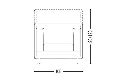 Акустическое кресло с высокой спинкой COR Floater ARCH-00137419 - Вид №1