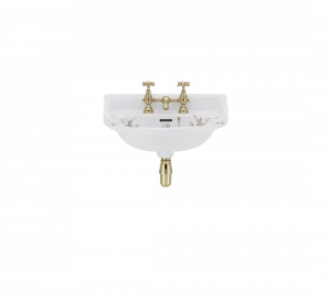 Gentry Home Таз большой белый Victorian Садовый узор GH100410