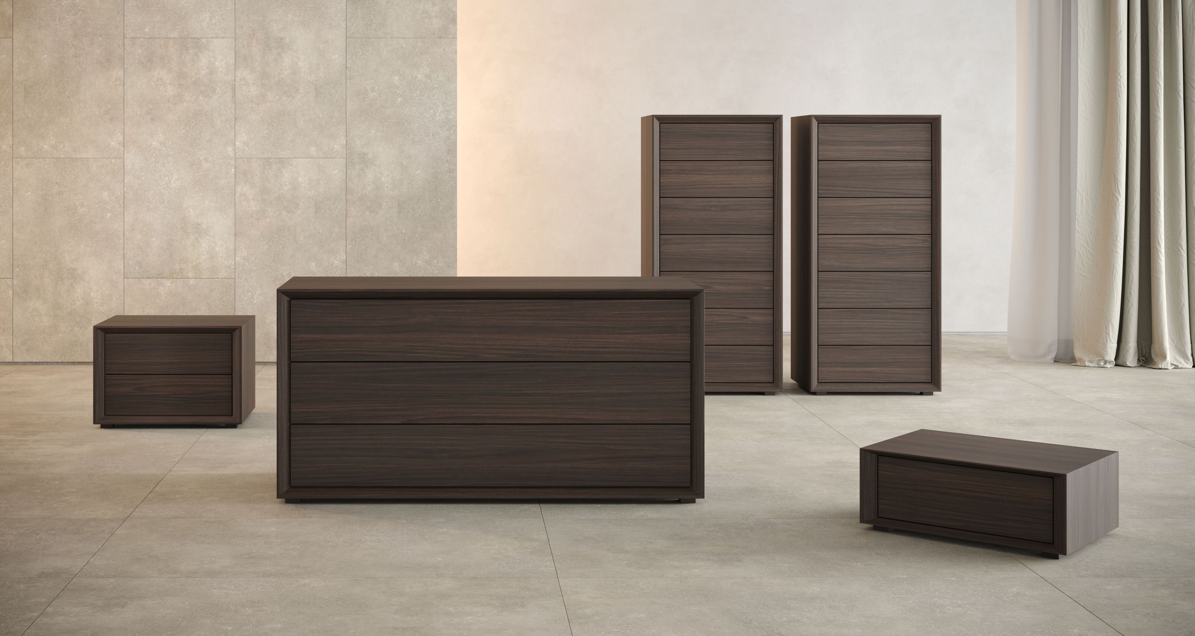 Деревянная прямоугольная тумбочка с ящиками Giessegi Мадрид ARCH-00022364 - Вид №2