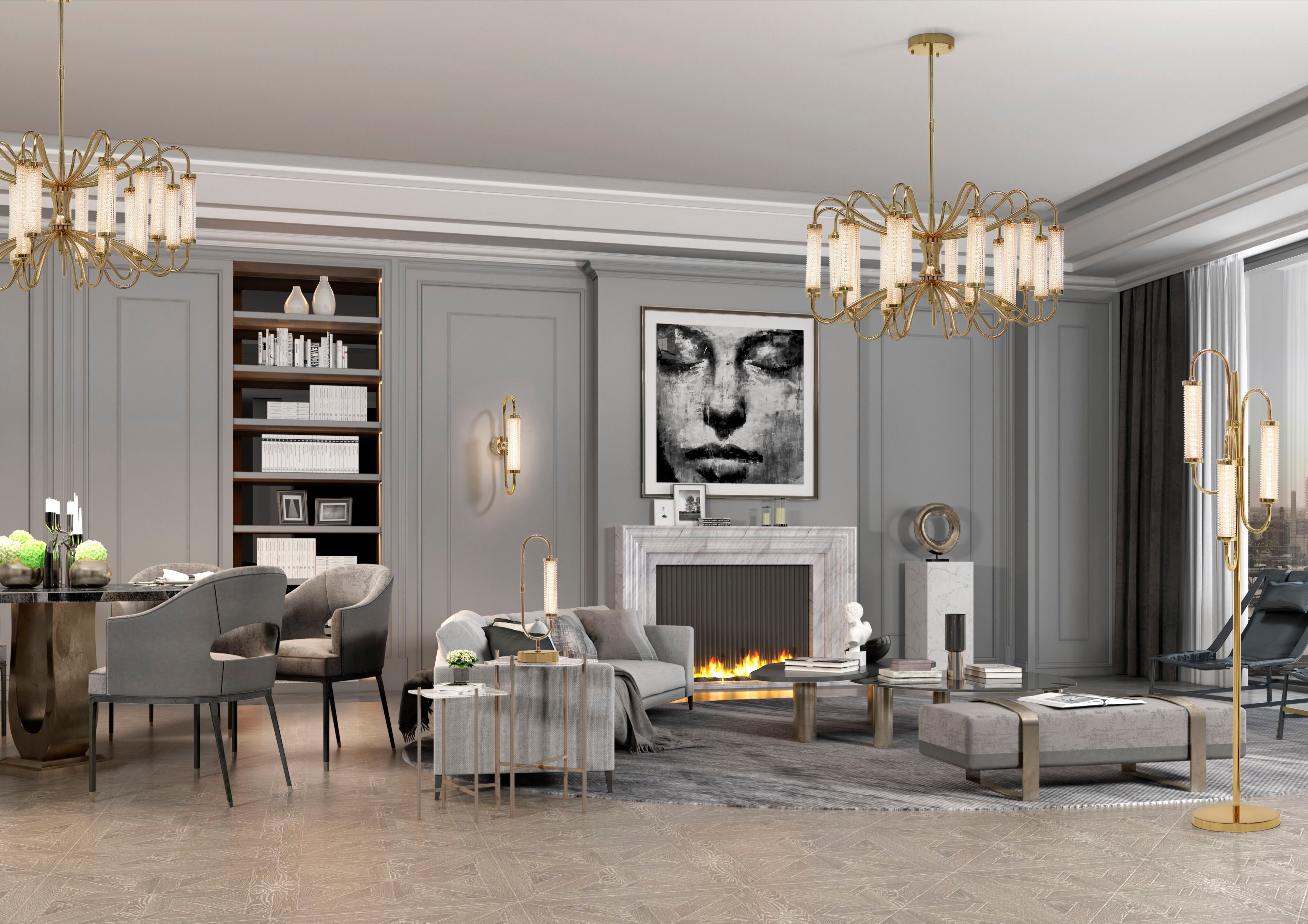 Металлический и стеклянный настенный светильник K-Lighting Andy ARCH-00080526 - Вид №2