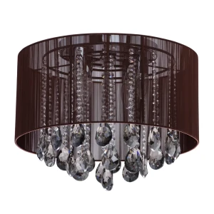Люстра Жаклин 5xE14x60 Вт, металл/текстиль, цвет хром/коричневый 18162403 STLM-2068733