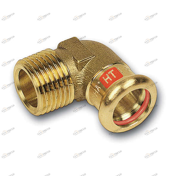 1130922234 SANHA 13092G пресс-фит. солн., бронза, угловой переход ВПр-НР 22x3/4 мм 