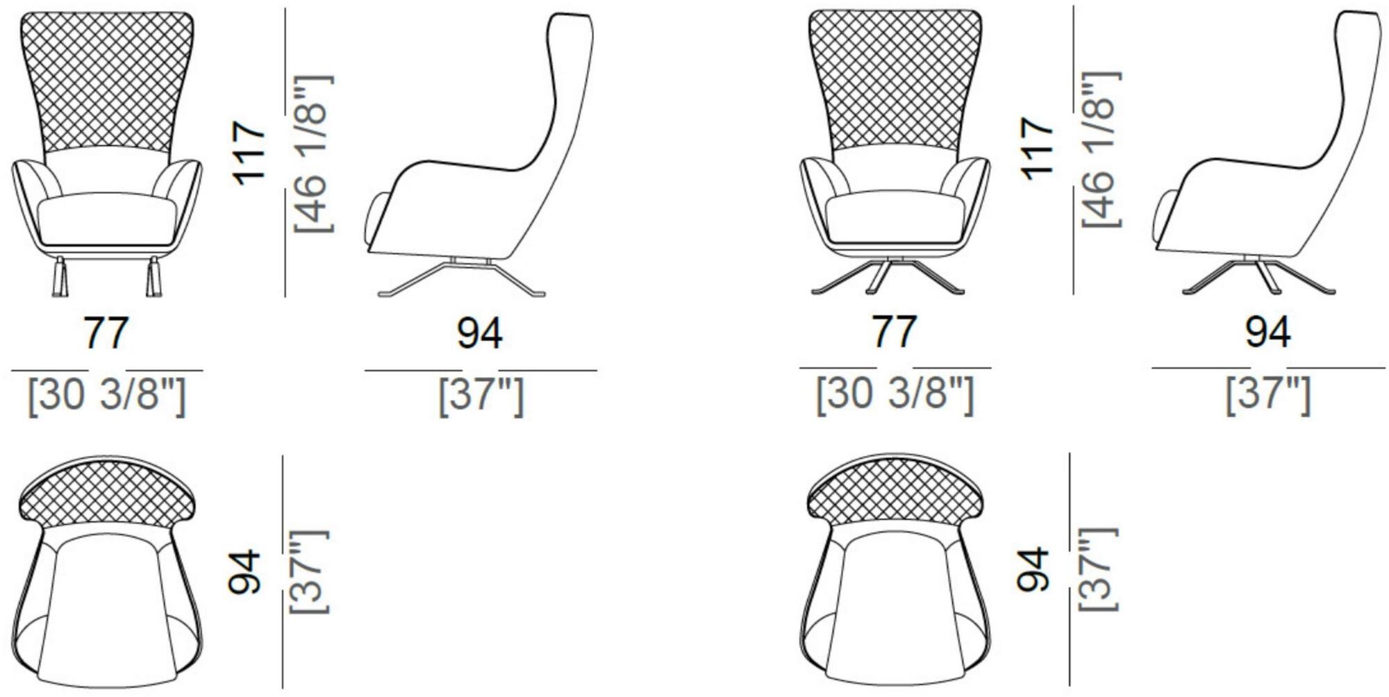 Arketipo Кожаное кресло с высокой спинкой sun-id-1430222 - Вид №7