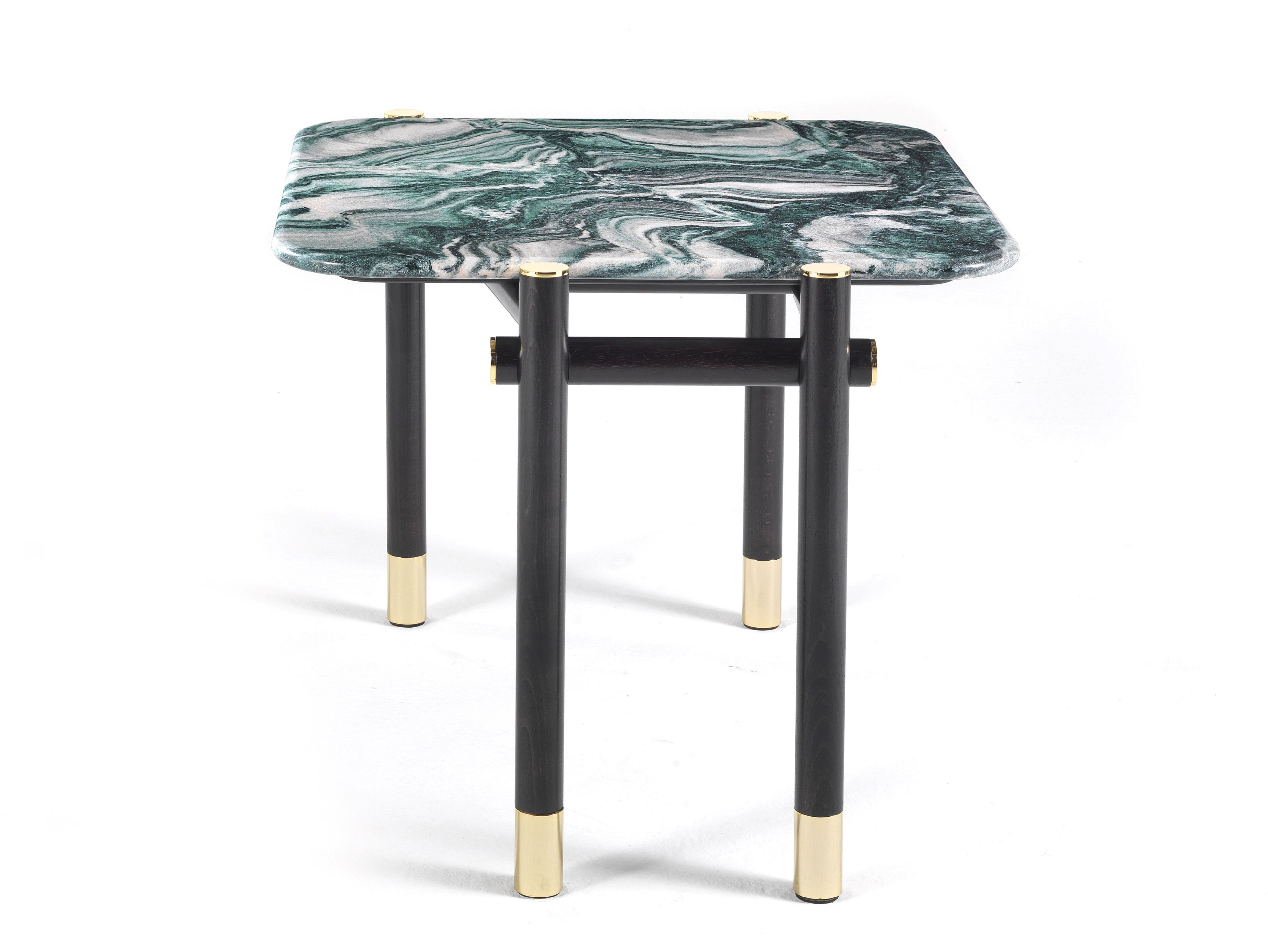 Мраморный и деревянный квадратный журнальный столик ETRO Home Interiors Woodstock ARCH-00043830