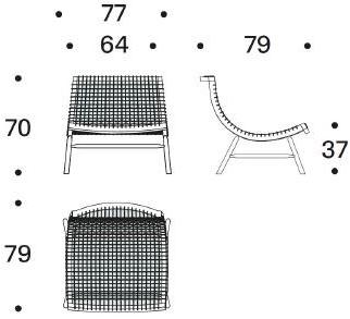 Saba Italia Кресло из массива дерева и морской веревки Sitar sun-id-1479688 - Вид №6