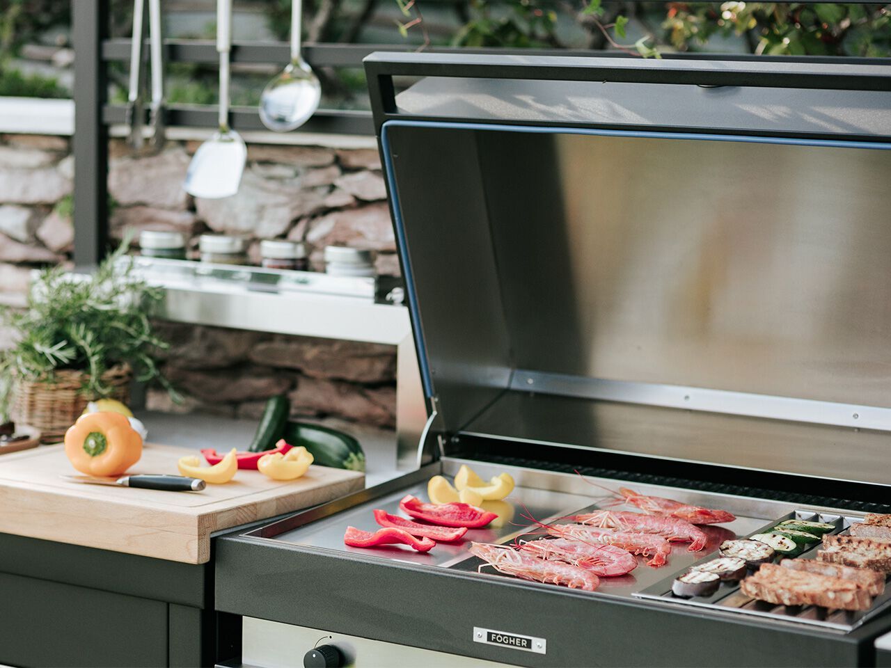 Модульная уличная кухня с газовым барбекю Fògher LARES ARCH-00124481 - Вид №7